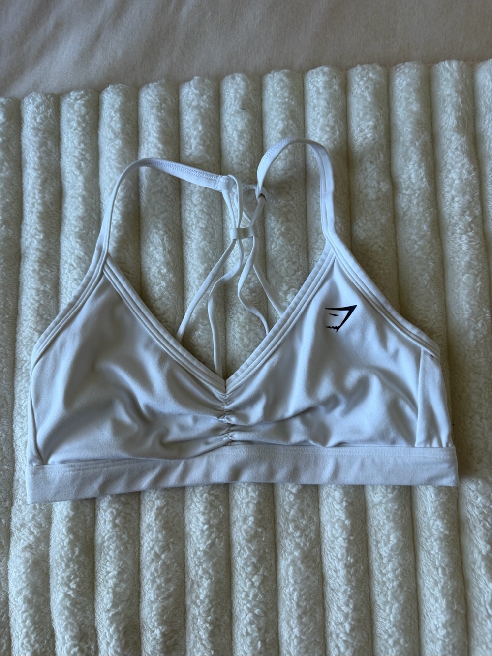 Gymshark White Strappy Sports Bra